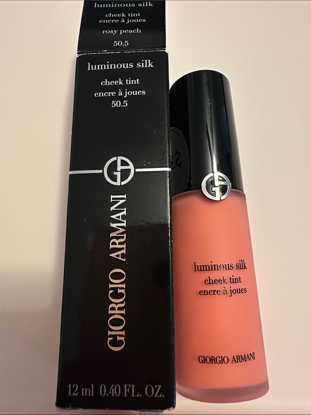 Giorgio Armani Cheek Tint Longwear Lightweight Liquid Blush 50.5 Rosy Peach - Picture 3 of 3